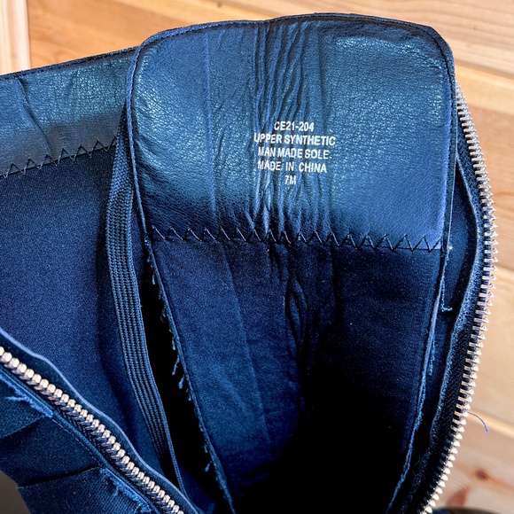 Women’s Dolls Kill Knee High Rainbow Pride Parade Platform Buckles Stompin Boots - Picture 8 of 11